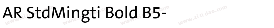 AR StdMingti Bold B5字体转换